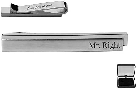 Personalized Silver Tie Clip Engraved Free - Ships from USA