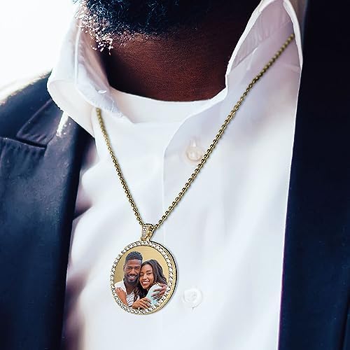 PicturesOnGold.com Photo Engraved XL Cubic Zirconia Pendant In Size 2 X 2 Inch