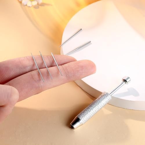 Piercing Taper Ball Grabber Tool For Changing Jewelry - 14G 16G 18G 20G Stainless Steel Flat Back Earrings Applicator Tool Threadless Insertion Pin Thread Body Piercing Kit For Ear Nose Lip