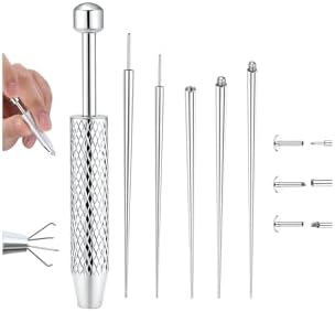 Piercing Taper Ball Grabber Tool for Changing Jewelry - 14G 16G 18G 20G Stainless Steel Flat Back Earrings Applicator Tool Threadless Insertion Pin Thread Body Piercing Kit for Ear Nose Lip