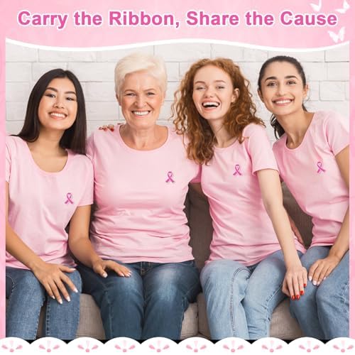 Pink Breast Cancer Pins 30PCS Bulk Breast Cancer Awareness Accessories Offical Pink Ribbon Hope Lapel Pins Brooches For Women Girls Themd Party Favors Supplies Decorations Breast Cancer Survivor Gifts