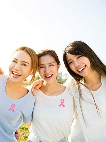 Pink Ribbon Brooch Pins Hope Ribbon Lapel Official Breast Cancer Awareness Lapel Pin 1 X 0.78 Inch