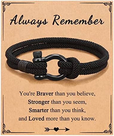 PINKDODO To My Boys Bracelet Gifts for Son Grandson Nephew Brother Bracelets Birthday Graduation Christmas Gifts for Teen Boys