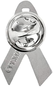 PinMart Awareness Enamel Lapel Pin – Nickel And Gold Plated Ribbon Pin – Prevention And Awareness Ribbon – Jewelry Brooch With Secure Clutch Back