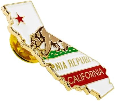 PinMart State Shape Flag Lapel Pin