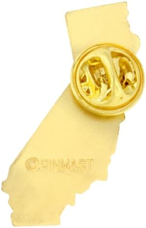 PinMart State Shape Flag Lapel Pin