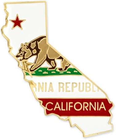 PinMart State Shape Flag Lapel Pin