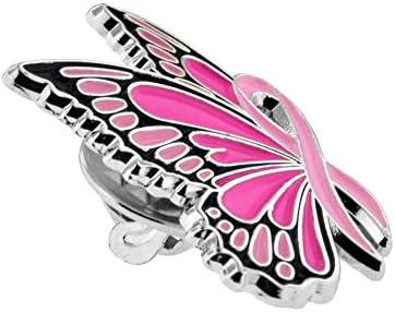 PinMarts Breast Cancer Ribbons And Breast Cancer Awareness Enamel Pins - Perfect Breast Cancer Gifts For Women Events Fundraisers And Breast Cancer Awareness Decoration