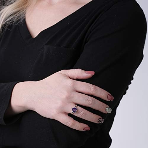 Precious Pieces Sterling Silver Mood Ring Changes Colors With Emotions Or Mystical Moonstone Ring For Girls Kids Teenagers Or Adults