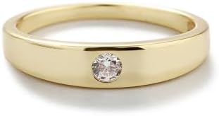 Precious Pieces Sterling Silver with Gold-Plating Baby Ring with CZ