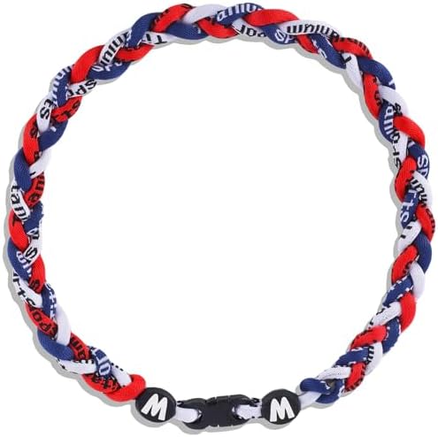 Premium 18inch Baseball Necklace w/Nylon Tri-Braided Rope Tornado Design