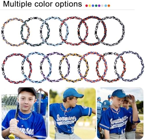 Premium 18inch Baseball Necklace W/Nylon Tri-Braided Rope Tornado Design