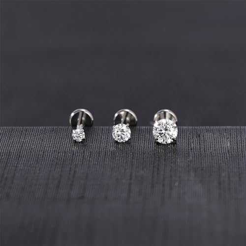 PunkTracker 13Pcs 20G/18G/16G Flat Back Earrings Stud 316L Surgical Stainless Steel Threadless Push In Nose Stud Tragus Helix Lip Medusa Piercing Jewelry