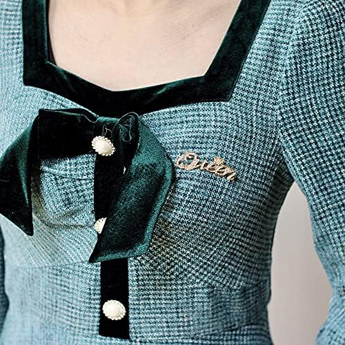 Queen Crown Brooch Pins For Women Girls Party Fashion Feminist Rhinestone Crystal Lapel Pin Accessories