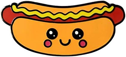 Real Sic Hot Dog Enamel Pin – Super Kawaii Food Lapel Pin Series - Unisex Metal Pin for Bags Shirts and Backpacks