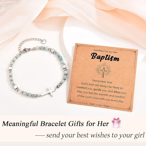 Religious Cross Bracelet For Women Girls Christian Gifts For Daughter Granddaughter Sister In Christ Friend Niece On Birthday Christmas Easter Valentines Day Graduation