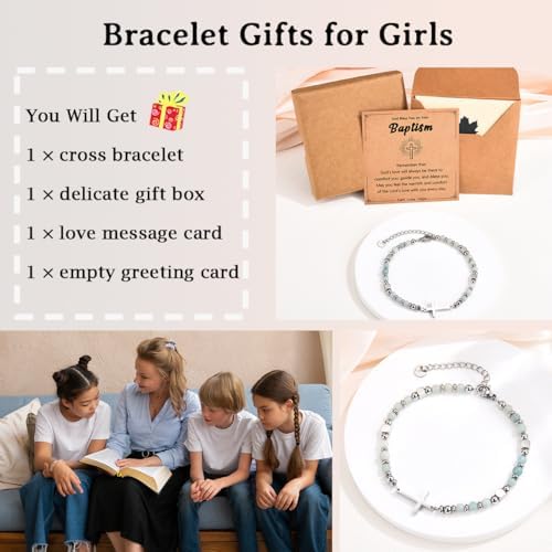 Religious Cross Bracelet For Women Girls Christian Gifts For Daughter Granddaughter Sister In Christ Friend Niece On Birthday Christmas Easter Valentines Day Graduation