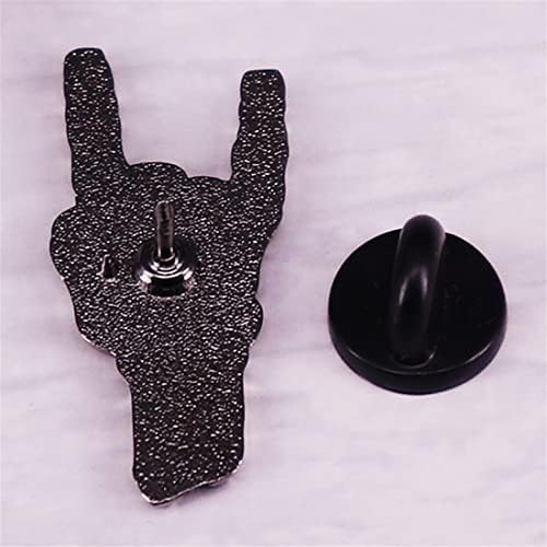 Rock Skull Enamel Pin Skull's Hand Brooch Lapel Pin Metal Enamel Horror Brooch Pin Halloween Accessory For Backpack Clothes Hat Decoration Badges For Women Men Girls Kids Gift Halloween
