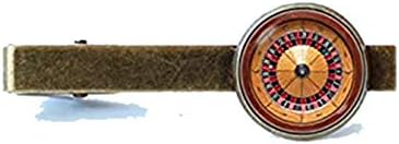 Roulette tie bar Wedding Jewellery Casino tie Clip Roulette tie Clip Groom Gift Casino Night Roulette Jewelry Roulette Wheel Gambling Mens Gift of Love