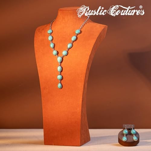 Rustic Couture's Western Necklace Earrings Jewelry Set For Women