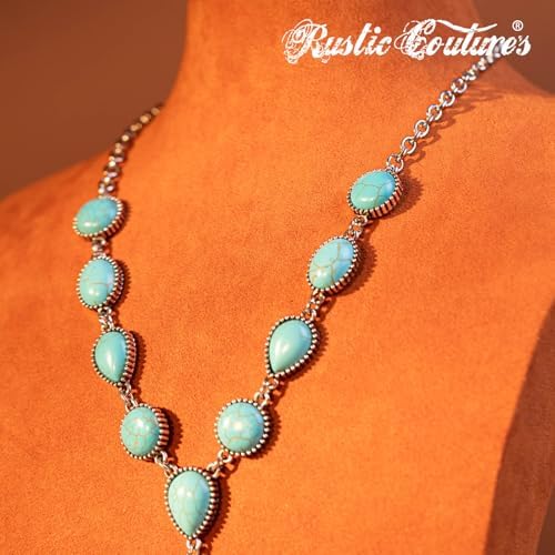 Rustic Couture's Western Necklace Earrings Jewelry Set For Women