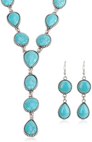 Rustic Couture's Western Necklace Earrings Jewelry Set for Women