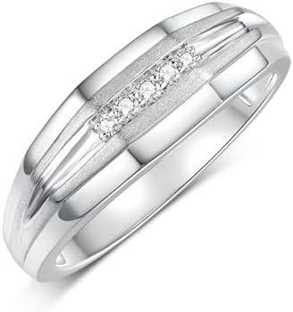 Rylos His And Hers Diamond Wedding Bands – Sterling Silver Or Gold-Plated Sizes 6-13