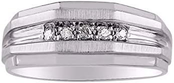 Rylos His And Hers Diamond Wedding Bands – Sterling Silver Or Gold-Plated Sizes 6-13