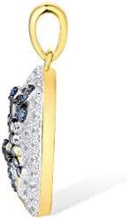 Santuzza 14K Gold Plated Sterling Silver Dragonfly Butterfly Pendant For Women