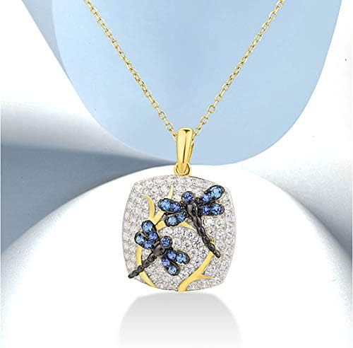 Santuzza 14K Gold Plated Sterling Silver Dragonfly Butterfly Pendant For Women