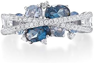 Santuzza 925 Sterling Silver Twist Ring White Cubic Zirconia Rings