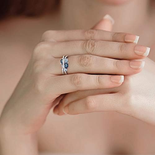 Santuzza 925 Sterling Silver Twist Ring White Cubic Zirconia Rings