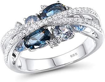 Santuzza 925 Sterling Silver Twist Ring White Cubic Zirconia Rings