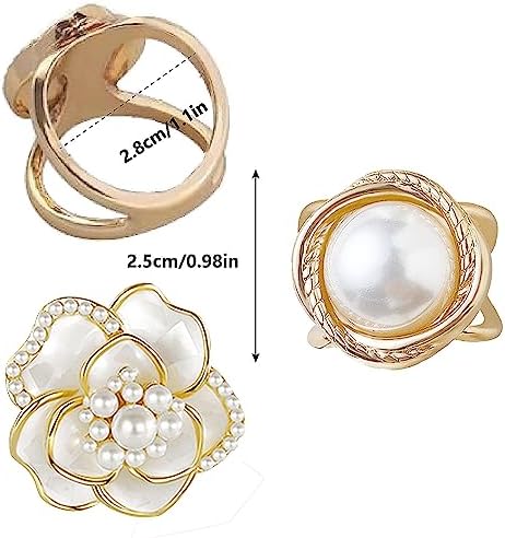 Scarf Rings Buckle And Slides For Women Scarves Pin Tshirt Ties Clip For The Side 3CP