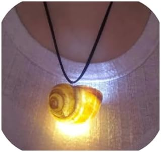 Sea Snail Shell Cosplay Costume Necklace Natural Conch Shell Glowing Necklace