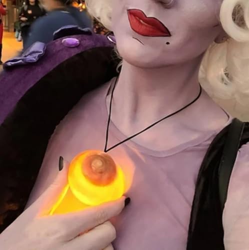 Sea Snail Shell Cosplay Costume Necklace Natural Conch Shell Glowing Necklace