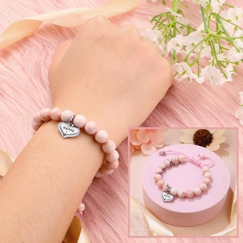 Sereney Birthday Gifts For Girls Beaded Bracelets As 1 3 4 5 6 7 8 9 10 11 12 13 15 16 Year Old Birthday Gift Adjustable Stone/Pearl Bracelet As Happy Birthday Gifts For Daughter Granddaughter Niece