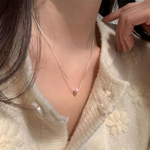 Sereney Birthday Gifts For Girls Women Sterling Silver Pearl Necklace As 7 9 10 11 13 15 16 18 21 30 40 50 60 Year Old Birthday Gifts Single Pearl Necklace As Bday Gifts For Friends