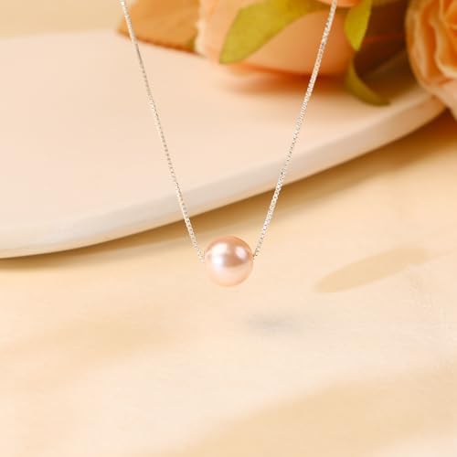 Sereney Birthday Gifts For Girls Women Sterling Silver Pearl Necklace As 7 9 10 11 13 15 16 18 21 30 40 50 60 Year Old Birthday Gifts Single Pearl Necklace As Bday Gifts For Friends