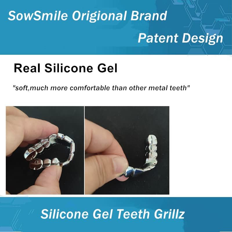 Silicone Gel Grillz Gold Grills For Your Teeth Gold Teeth Tooth Grillz For Men And Women Grillz Hip Hop Jewelry Grills For Teeth