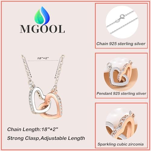 Sister Gifts From Sister Necklaces For 2 Big Sister Little Sister Birthday Gifts 925 Sterling Silver Christmas Gifts With Message Card &Gift Box