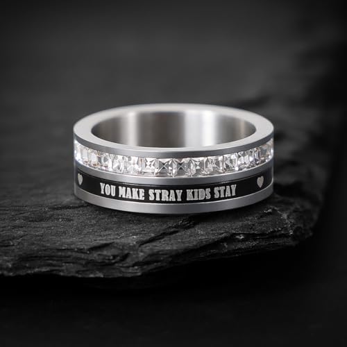 Skz Ring Stainless Steel Spinner Rings Stray Jewelry Merch For Stay Fans Gifts