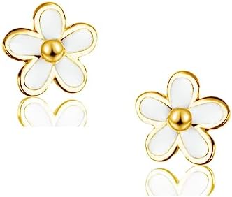 SLUYNZ Solid 925 Sterling Silver Little Daisy Earrings Studs for Women Teens Petite Flowers Studs Earrings
