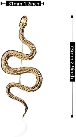 Snake Brooch Pin Vintage Coat Accessory Metal Animal Lapel Banquet Badge Backpack Bag Pin