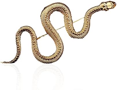 Snake Brooch Pin Vintage Coat Accessory Metal Animal Lapel Banquet Badge Backpack Bag Pin