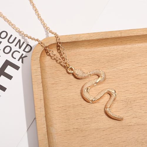 Snake Jewelry Set For Women Snake Bracelet Pendant Necklace Earrings And Ring Set Halloween Party Accessory