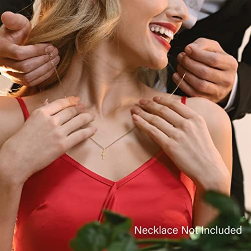 Solid 14K Yellow OR White Gold Traditional Classic Small Tiny Cross Pendant Charm (Height = 1/2" Width = 1/4")