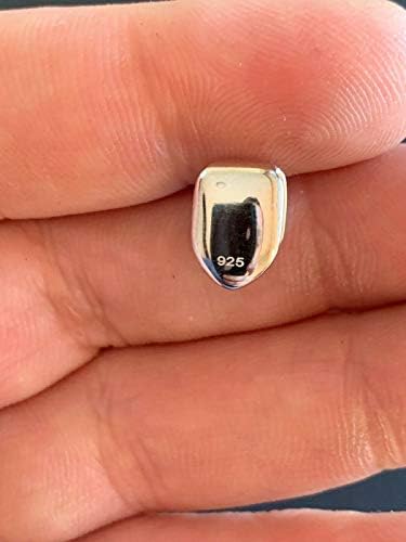 Solid 925 Sterling Silver Real Single Tooth Grillz - Grills Cap For Teeth - Real Solid Silver NOT Plated