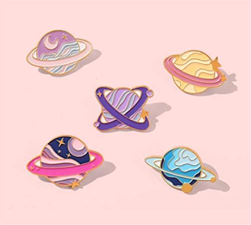 Space Star Planet Enamel Pins Explore Space Universe Planet Brooches On Clothes Badge Jewelry Accessories Gift For Kids