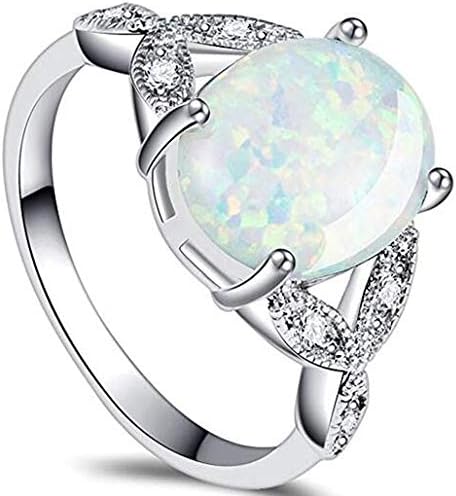 Stainless Steel Fire Opal Wedding Engagement Solitaire Proposal Cocktail Party Ring
